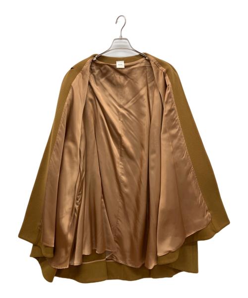ELIN（エリン）ELIN (エリン) ウールブレンド アシメントリー ノーカラー コート ブラウン サイズ:36の古着・服飾アイテム