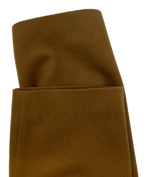 ELIN（エリン）ELIN (エリン) ウールブレンド アシメントリー ノーカラー コート ブラウン サイズ:36の古着・服飾アイテム