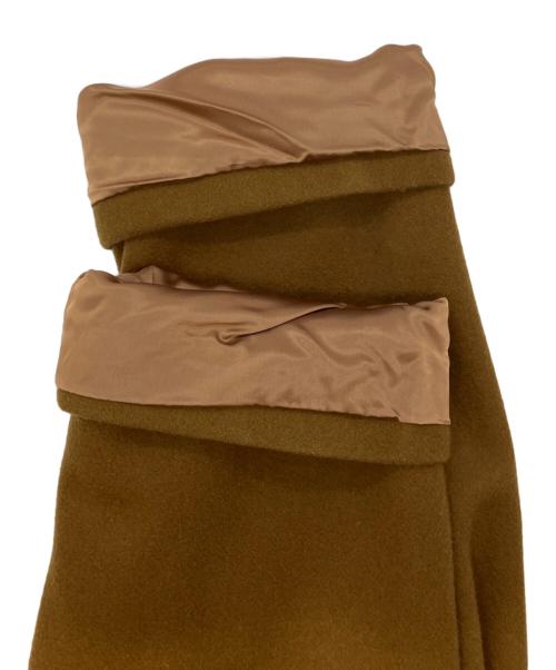 ELIN（エリン）ELIN (エリン) ウールブレンド アシメントリー ノーカラー コート ブラウン サイズ:36の古着・服飾アイテム