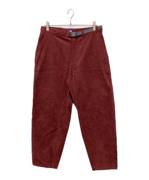 THE NORTHFACE PURPLELABEL（ザ・ノースフェイス パープルレーベル）THE NORTHFACE PURPLELABEL Corduroy Wide Tapered Field Pants　コーデュロイワイドテーパードフィールドパンツ レッド サイズ:81cm (W32)の古着・服飾アイテム