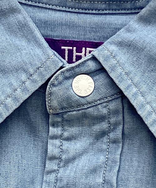 THE NORTHFACE PURPLELABEL（ザ・ノースフェイス パープルレーベル）THE NORTHFACE PURPLELABEL (ザ・ノースフェイス パープルレーベル) Regular Collar Chambray Field Shirt　レギュラーカラー シャンブレーフィールドシャツ ブルー サイズ:Mの古着・服飾アイテム