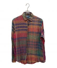 POLO RALPH LAUREN（ポロ・ラルフローレン）の古着「パターンチェックリネンシャツ」｜ブラウン