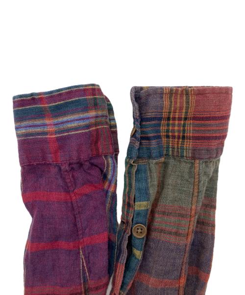 POLO RALPH LAUREN（ポロ・ラルフローレン）POLO RALPH LAUREN (ポロ・ラルフローレン) パターンチェックリネンシャツ ブラウン サイズ:Mの古着・服飾アイテム