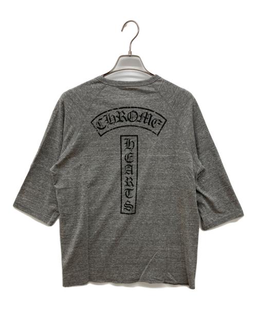 CHROME HEARTS（クロムハーツ）CHROME HEARTS (クロムハーツ) Henley Neck Star Motif Three Quarter Sleeve Top　ヘンリーネック スターロゴ 七分袖カットソー グレー サイズ:Lの古着・服飾アイテム