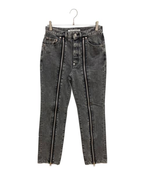 JOHN LAWRENCE SULLIVAN（ジョン ローレンス サリバン）JOHN LAWRENCE SULLIVAN (ジョン ローレンス サリバン) BLEACHED DENIM ZIPPED PANTS　ジップデニムパンツ グレー サイズ:46の古着・服飾アイテム