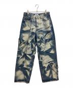 UNUSED LAB.アンユーズドラブ）の古着「プリーチ加工デニムパンツ」｜インディゴ