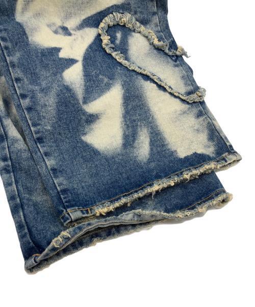 UNUSED LAB.（アンユーズドラブ）UNUSED LAB. (アンユーズドラブ) プリーチ加工デニムパンツ インディゴ サイズ:Mの古着・服飾アイテム