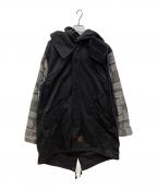 glambグラム）の古着「Paisley Switched Mods Coat / ペイズリースイッチモッズコート」｜ブラック