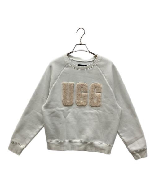 UGG（アグ）UGG (アグ) MADELINE FUZZY LOGO CREW NECK SWEAT ホワイト サイズ:Sの古着・服飾アイテム