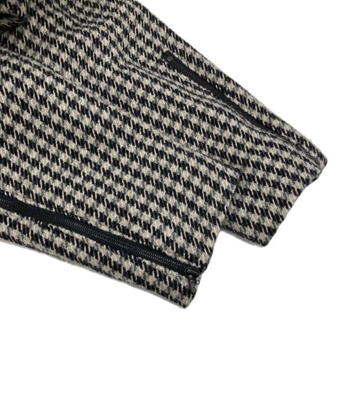 hysterics（ヒステリックス）hysterics (ヒステリックス) 千鳥格子柄ロングコート　裏地花柄 グレー サイズ:Ｍの古着・服飾アイテム