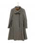 hysterics（ヒステリックス）の古着「千鳥格子柄ロングコート　裏地花柄」｜グレー