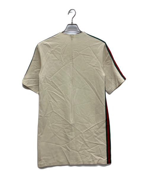 GUCCI（グッチ）GUCCI (グッチ) 半袖ワンピース　ショートスリーブ ワンピース ベージュ サイズ:SIZE 40の古着・服飾アイテム