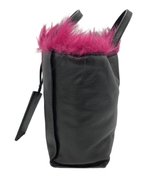 DIESEL（ディーゼル）DIESEL (ディーゼル) ファー付き2WAYバッグ ブラックの古着・服飾アイテム