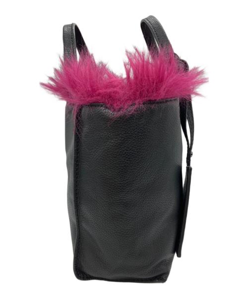 DIESEL（ディーゼル）DIESEL (ディーゼル) ファー付き2WAYバッグ ブラックの古着・服飾アイテム