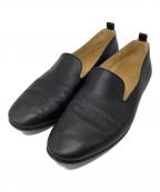 HERMESエルメス）の古着「パンチングレザーローファー」｜ブラック