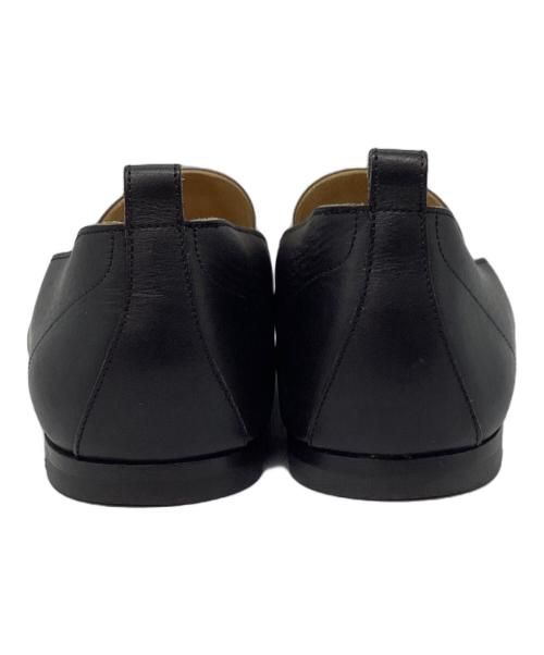 HERMES（エルメス）HERMES (エルメス) パンチングレザーローファー ブラック サイズ:40 1/2の古着・服飾アイテム