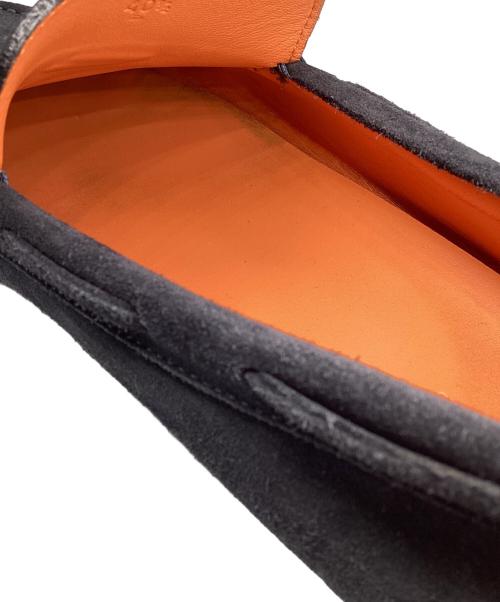 HERMES（エルメス）HERMES (エルメス) レオナルド モカシンシューズ ネイビー サイズ:40 1/2の古着・服飾アイテム