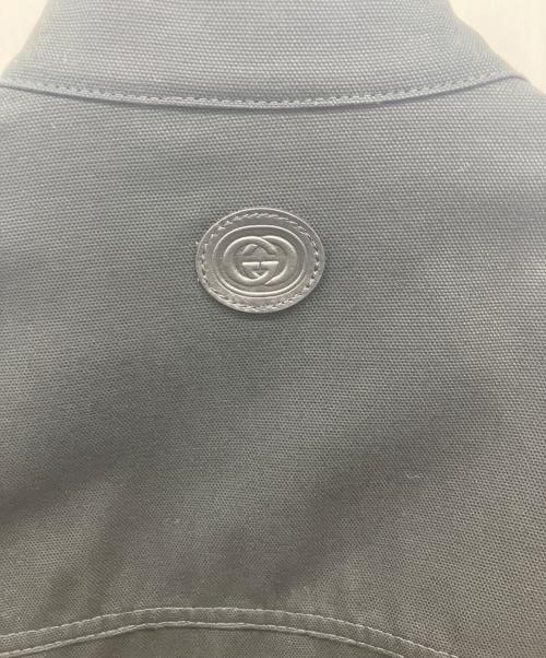 GUCCI（グッチ）GUCCI (グッチ) フロント ダブルジップ デニム ブルゾン ジャケット ブラック サイズ:42の古着・服飾アイテム