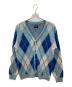 Needles（ニードルズ）の古着「Mohair Cardigan - Argyle　モヘアカーディガン　アーガイル」｜スカイブルー