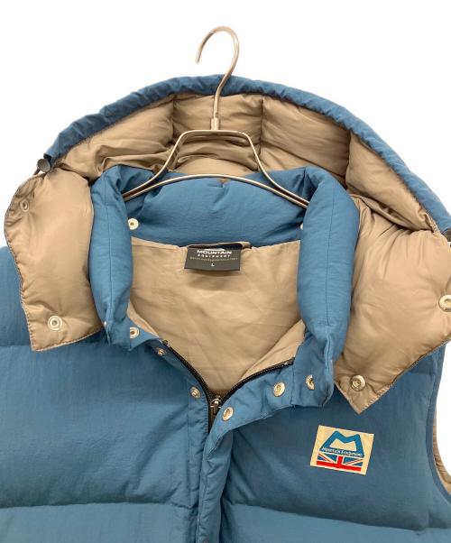 MountainEquipment（マウンテンイクィップメント）MountainEquipment (マウンテンイクィップメント) Retro Lightline Vest　レトロ ライトライン ベスト　ダウンベスト ブルー サイズ:ｌの古着・服飾アイテム