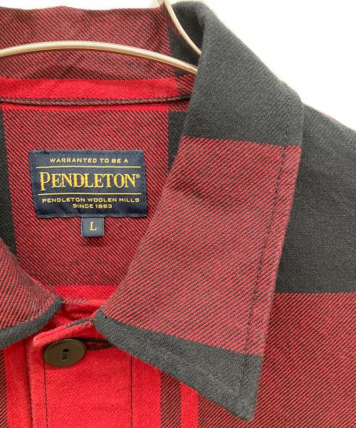 PENDLETON（ペンドルトン）PENDLETON (ペンドルトン) CPOシャツジャケット レッド サイズ:Ｌの古着・服飾アイテム