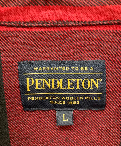 PENDLETON（ペンドルトン）PENDLETON (ペンドルトン) CPOシャツジャケット レッド サイズ:Ｌの古着・服飾アイテム