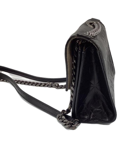 JIMMY CHOO（ジミーチュウ）JIMMY CHOO (ジミーチュウ) ミニチェーンショルダーバッグ ブラックの古着・服飾アイテム