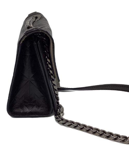 JIMMY CHOO（ジミーチュウ）JIMMY CHOO (ジミーチュウ) ミニチェーンショルダーバッグ ブラックの古着・服飾アイテム