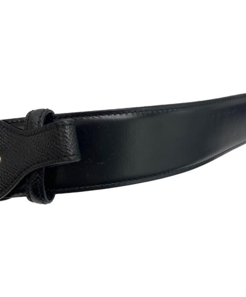 BVLGARI（ブルガリ）BVLGARI (ブルガリ) LOMEEA サークルバックルベルト ブラックの古着・服飾アイテム