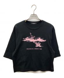 UNDERCOVER（アンダーカバー）の古着「THE END OF A PERFECT DAY クロップド半袖Tシャツ」｜ブラック