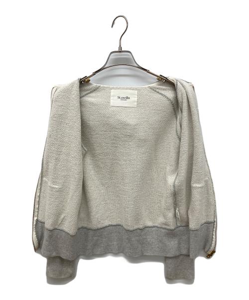 St.cecilia（セントセシリア）St.cecilia (セントセシリア) フルジップパーカー グレー サイズ:Mの古着・服飾アイテム