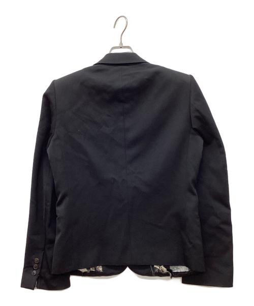 NUMBER (N)INE（ナンバーナイン）NUMBER (N)INE (ナンバーナイン) 07SS裏地音符柄テーラードジャケット ブラック サイズ:2の古着・服飾アイテム