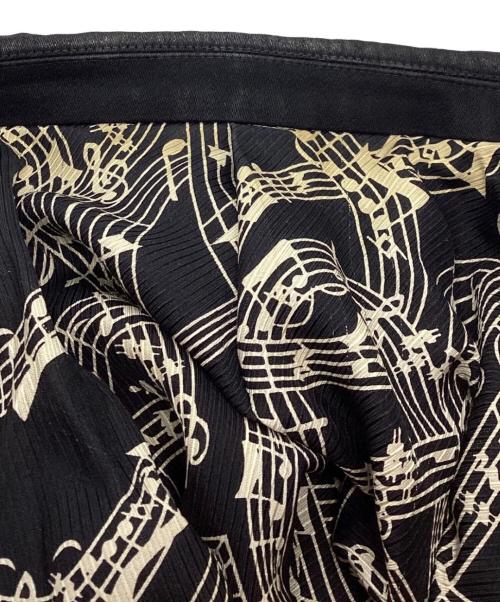 NUMBER (N)INE（ナンバーナイン）NUMBER (N)INE (ナンバーナイン) 07SS裏地音符柄テーラードジャケット ブラック サイズ:2の古着・服飾アイテム