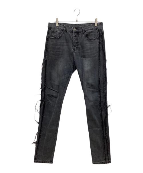 EV BRAVADO（エブ ブラバド）EV BRAVADO (エブ ブラバド) フリルブラックデニムパンツ ブラック サイズ:34の古着・服飾アイテム