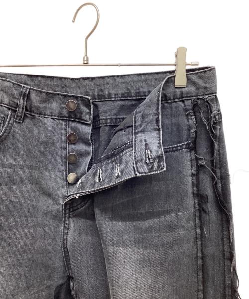 EV BRAVADO（エブ ブラバド）EV BRAVADO (エブ ブラバド) フリルブラックデニムパンツ ブラック サイズ:34の古着・服飾アイテム