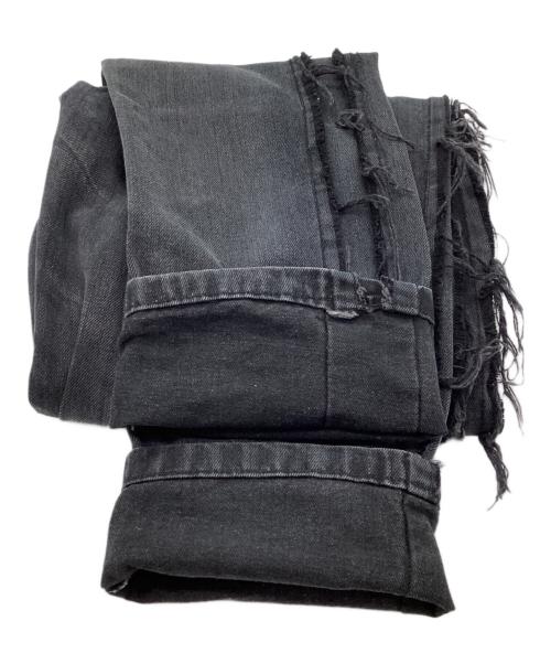 EV BRAVADO（エブ ブラバド）EV BRAVADO (エブ ブラバド) フリルブラックデニムパンツ ブラック サイズ:34の古着・服飾アイテム