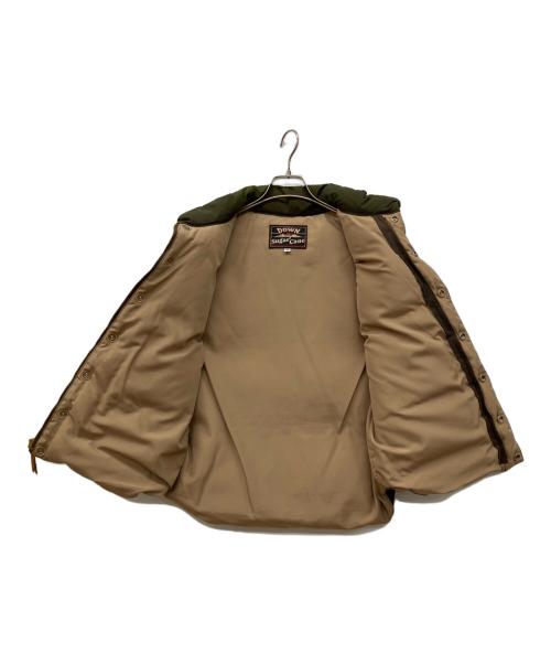 SUGAR CANE（シュガーケーン）SUGAR CANE (シュガーケーン) レザーヨークダウンベスト ブラウン サイズ:Ｌの古着・服飾アイテム