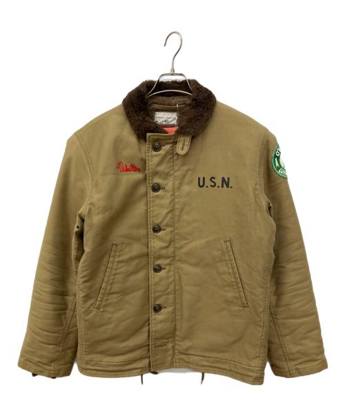 THE REAL McCOY'S（ザ・リアルマッコイズ）THE REAL McCOY'S (ザ・リアルマッコイズ) O`BRIEN LIMBER CO　デッキジャケット カーキ サイズ:40の古着・服飾アイテム