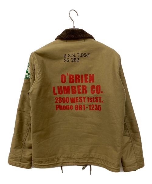 THE REAL McCOY'S（ザ・リアルマッコイズ）THE REAL McCOY'S (ザ・リアルマッコイズ) O`BRIEN LIMBER CO　デッキジャケット カーキ サイズ:40の古着・服飾アイテム