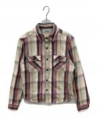 JELADOジェラード）の古着「ストライプシャツ」｜ベージュ