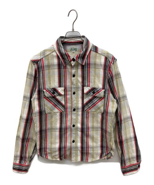 JELADO（ジェラード）JELADO (ジェラード) ストライプシャツ ベージュ サイズ:16の古着・服飾アイテム