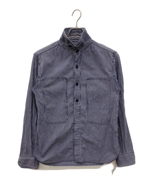 MOMOTARO JEANS（桃太郎ジーンズ）MOMOTARO JEANS (桃太郎ジーンズ) ストライプシャツ ネイビー サイズ:40の古着・服飾アイテム