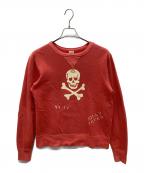 BUZZ RICKSON'Sバズリクソンズ）の古着「クルーネックスウェット　スカル」｜レッド