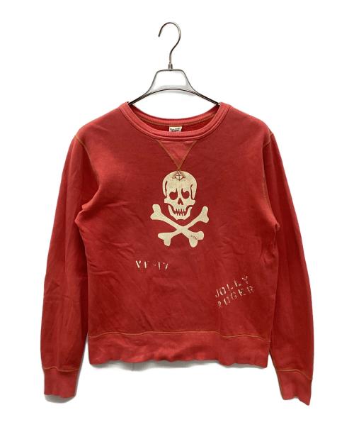 BUZZ RICKSON'S（バズリクソンズ）Buzz Rickson's (バズリクソンズ) クルーネックスウェット　スカル レッド サイズ:Ｍの古着・服飾アイテム