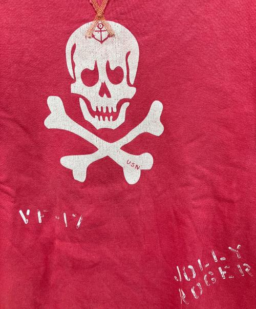 BUZZ RICKSON'S（バズリクソンズ）Buzz Rickson's (バズリクソンズ) クルーネックスウェット　スカル レッド サイズ:Ｍの古着・服飾アイテム