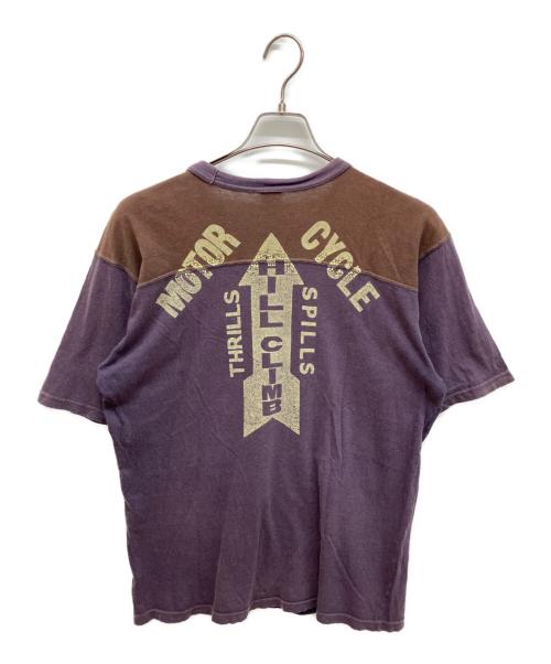 freewheelers（フリーホイーラーズ）freewheelers (フリーホイーラーズ) Tシャツ パープル×ブラウン サイズ:Lの古着・服飾アイテム