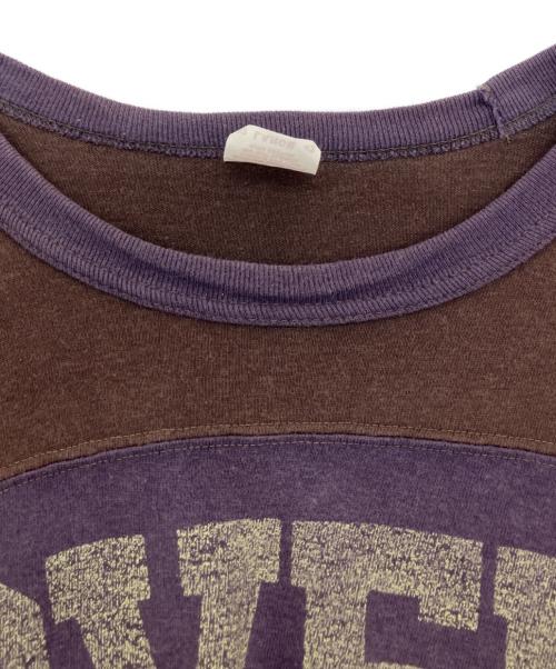 freewheelers（フリーホイーラーズ）freewheelers (フリーホイーラーズ) Tシャツ パープル×ブラウン サイズ:Lの古着・服飾アイテム