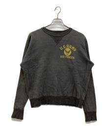 TOYS MCCOY（トイズマッコイ）の古着「両Vガゼット "U.S.ARMY" クルーネックスウェット」｜ブラック