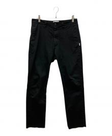 WTAPS（ダブルタップス）の古着「KHAKI TIGHT/TROUSERS.COTTON.TWILL　 タイト トラウザーズ コットン ツイル」｜ブラック