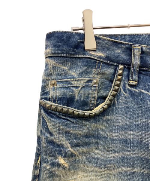 Hysteric Glamour（ヒステリックグラマー）Hysteric Glamour (ヒステリックグラマー) スタッズデニムパンツ インディゴ サイズ:31の古着・服飾アイテム